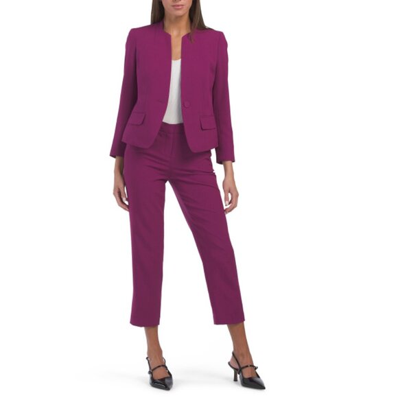 LE SUIT Wild Rose Petite Jacket And Pants Suit - Picture 1 of 2
